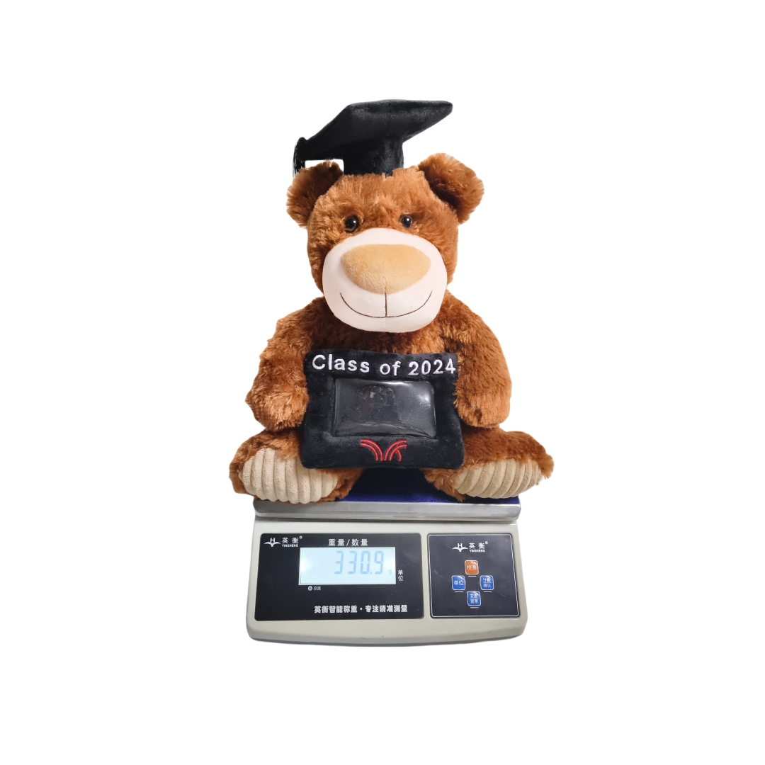 Graduation Brown Teddy Bear Mollis Fuzzy Plush Gift Books