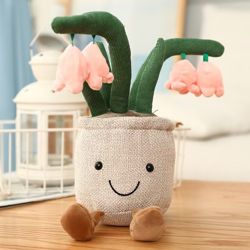 模擬植物ぬいぐるみ漫画ブルーベルの花のおもちゃの装飾