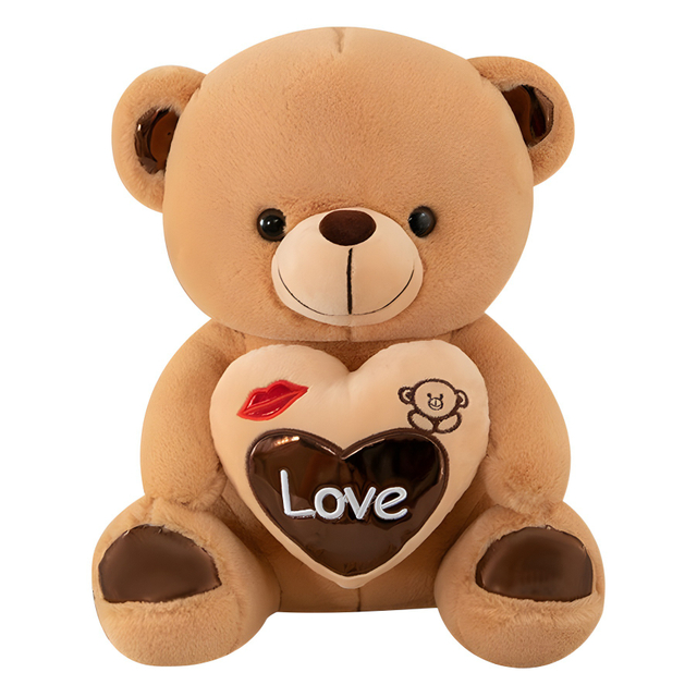 Høy kvalitet tilpasset plysj fylt kjærlighet Teddy Bear Toy Doll Valentine's Gift