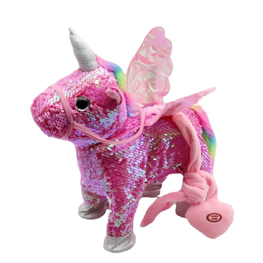 Boneka Mainan Unicorn Kartun Boneka Mewah Warna-warni Hadiah Pesta Anak
