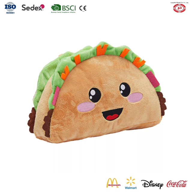 Taco Food Messico Snack morbido morbido Sorriso di peluche Kids Custom Toys