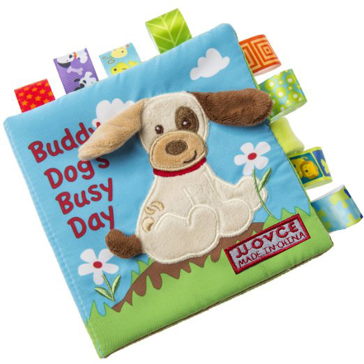 Jucărie educațională pentru bebeluși, cu broderie 3D, cu pluș personalizat, cu carte rezistentă la rupere