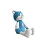 Boneka Mewah Kucing Biru Berbulu Maskot Hewan Duduk Grosir Kustom Ke