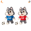 Mac T&iacute;re Fluffy Peile Corn an Domhain Mascot Sp&oacute;irt Plush Br&eacute;ag&aacute;in Sovenir Doll Ainmhithe M&oacute;rdh&iacute;ola OEM