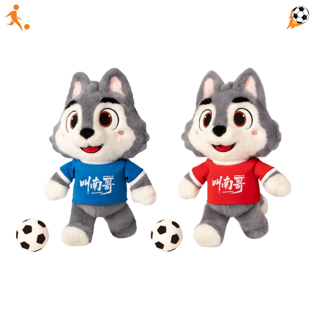 Mac T&iacute;re Fluffy Peile Corn an Domhain Mascot Sp&oacute;irt Plush Br&eacute;ag&aacute;in Sovenir Doll Ainmhithe M&oacute;rdh&iacute;ola OEM