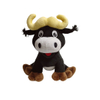 วัวสีดำนั่งสัตว์ Plush Soft Custom Horn ตุ๊กตา CE ของเล่นเด็กของขวัญ