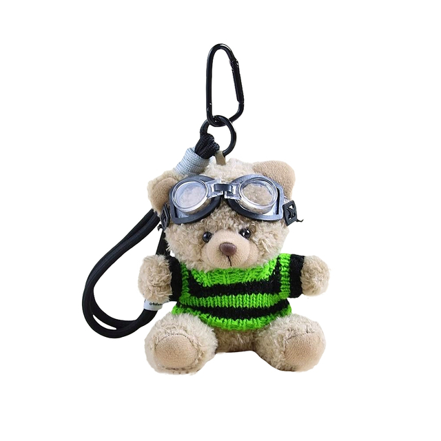 Mainan beruang teddy mewah dengan sweater sweat stuffed hadiah keychain