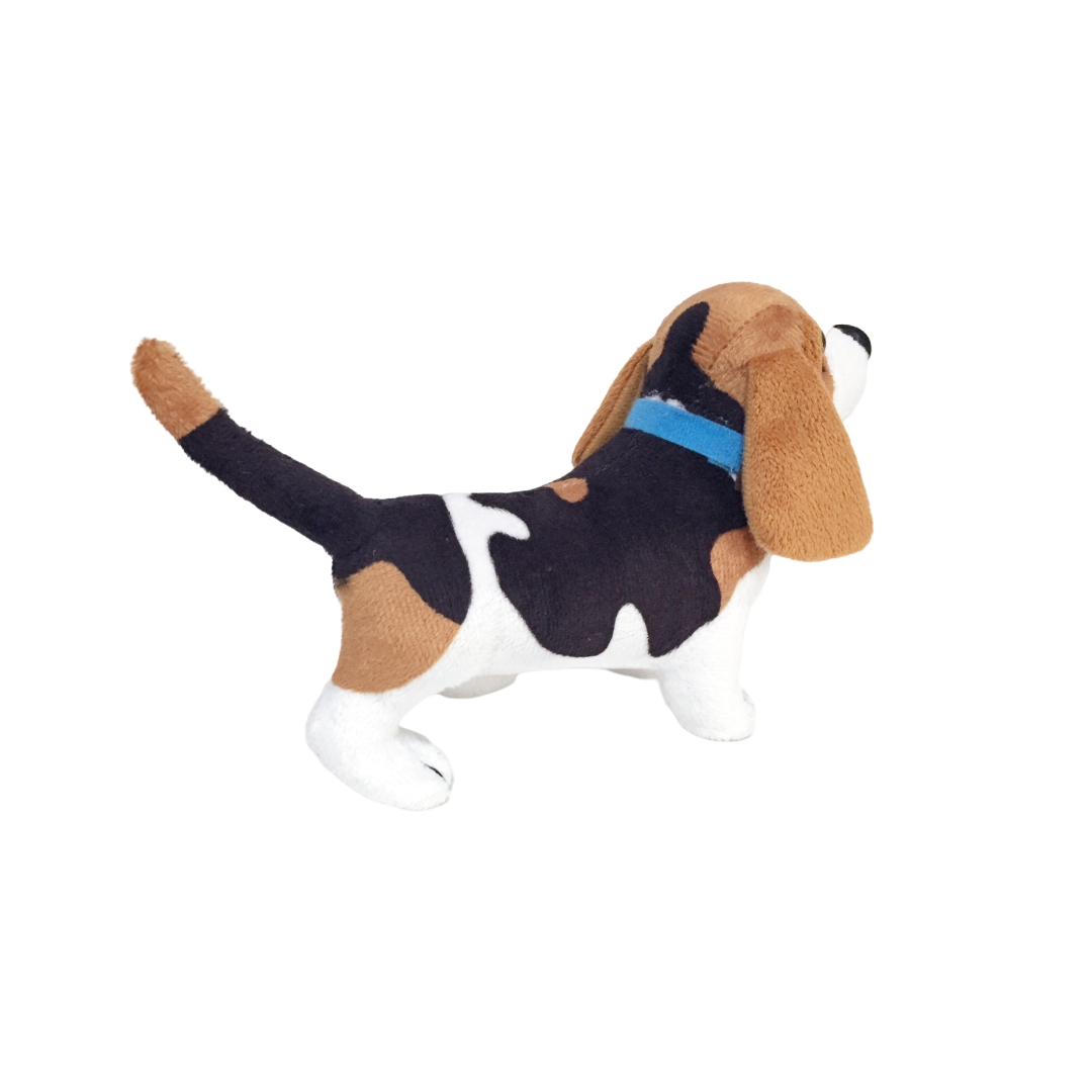Basset Dog Hound Animal Plush Soft ยัดไส้ของเล่นเด็กพิมพ์ที่กำหนดเอง