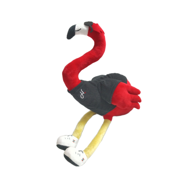 Red Flamingo Plush Mascot Soft Doll Toy Kids Kids With Coat