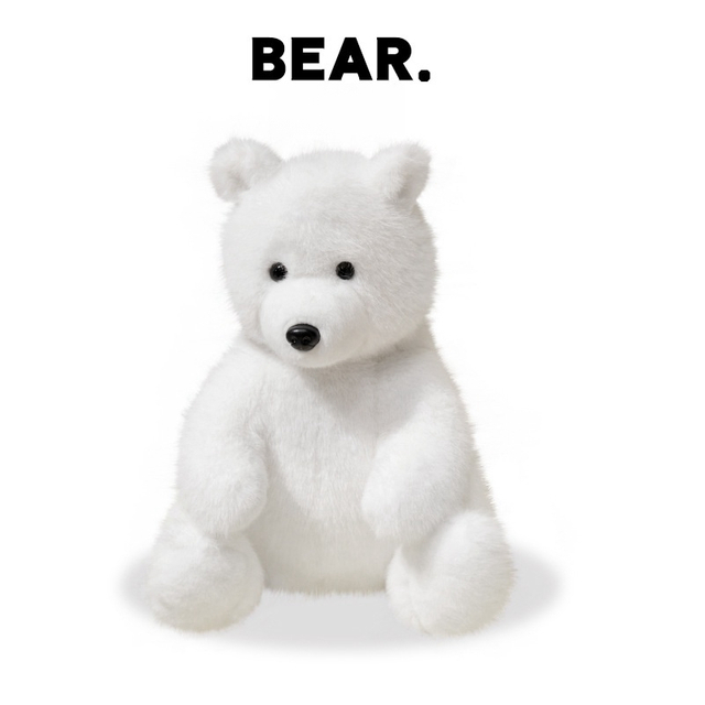 Fluffy plysj utstoppet tilpasset simulert isbj&oslash;rnlekedukke