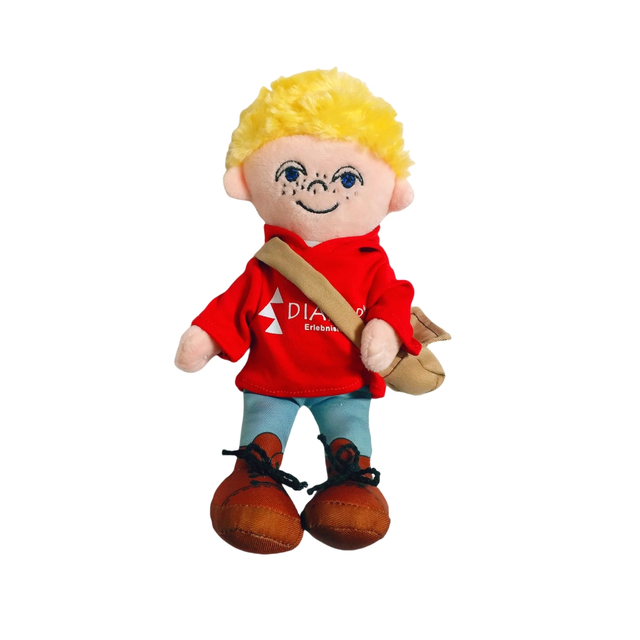 Kohandatud nuku plush kohandatud mänguasi punase kapuutsiga