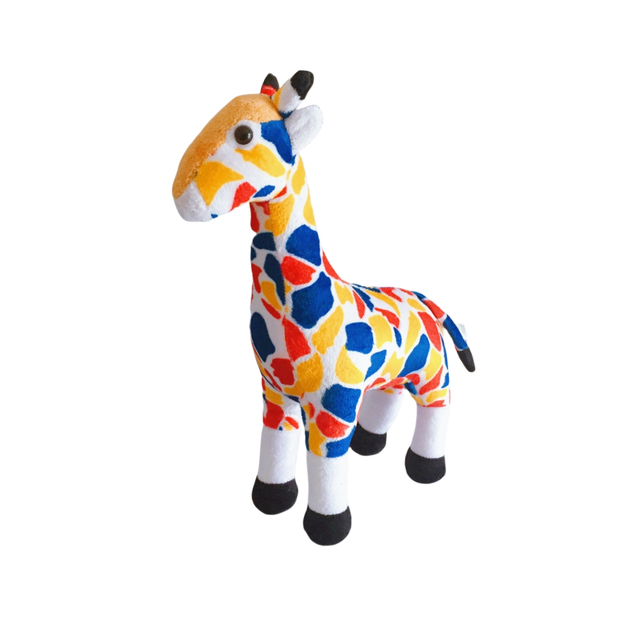 Giraffe impressa Plexh Standing Standing Oem Rodeado Factory Toy