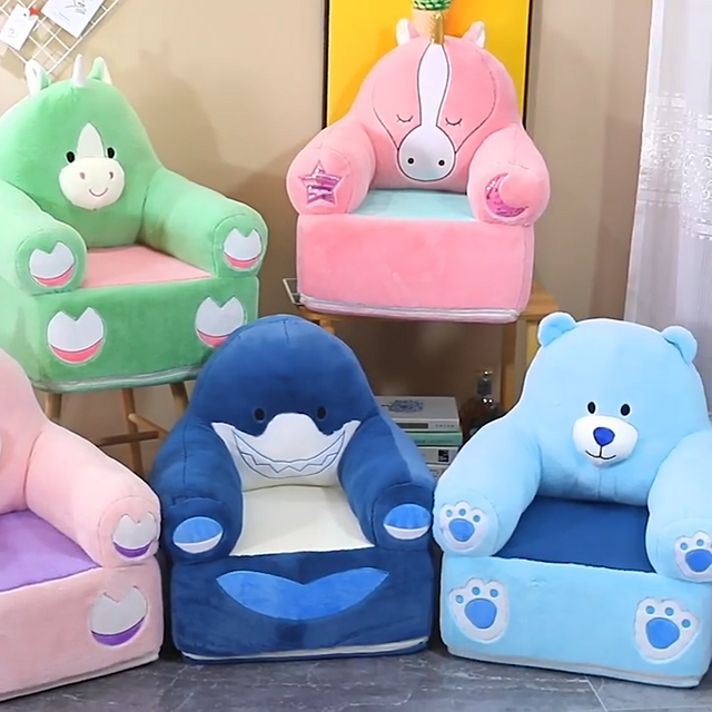 Fluffy mềm mại mạnh mẽ trẻ em sang trọng tùy chỉnh sofa trẻ sơ sinh