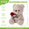 Peluche di pelo di coniglio finto orsacchiotto soffice con peluche morbido di San Valentino rosa
