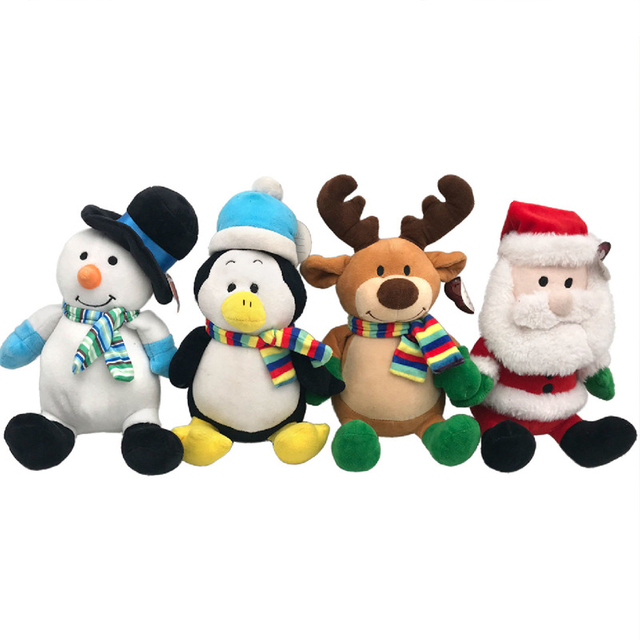 Dekorimi i Partisë së Krishtëlindjes PLUSH E PLOTUAR MOOSE Santa Claus Doll për Dhuratë për Dhuratë