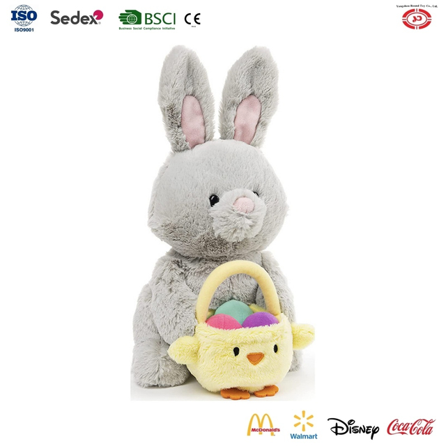 YD-BD050 Paskah Soft Plush Grey Grey Bonam Boneka Hewan Anak Mainan