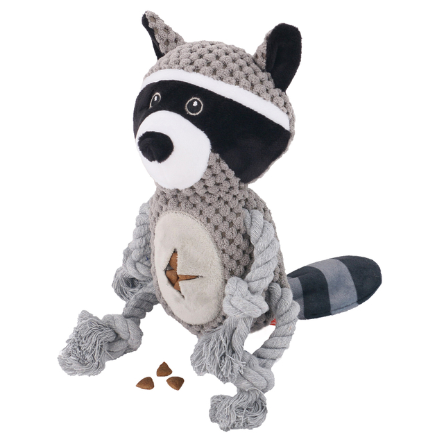 YD-BD019 Raccoon Custom Plush Dog Toy με φαγητό
