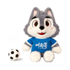 Mac T&iacute;re Fluffy Peile Corn an Domhain Mascot Sp&oacute;irt Plush Br&eacute;ag&aacute;in Sovenir Doll Ainmhithe M&oacute;rdh&iacute;ola OEM