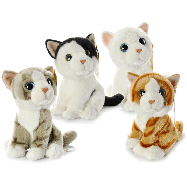 Gesimuleerde Cat Plush Stuffed Toy Coffee Shop Decoration Animal Doll