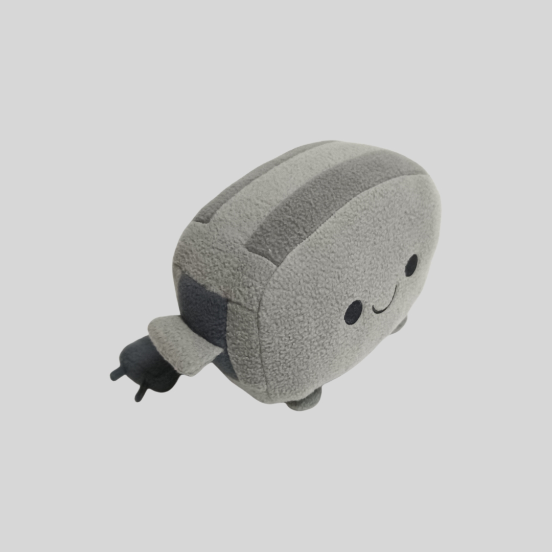 グレー フリース ソフト カスタム プラッシュ トースト形状ぬいぐるみ創造的なおもちゃ