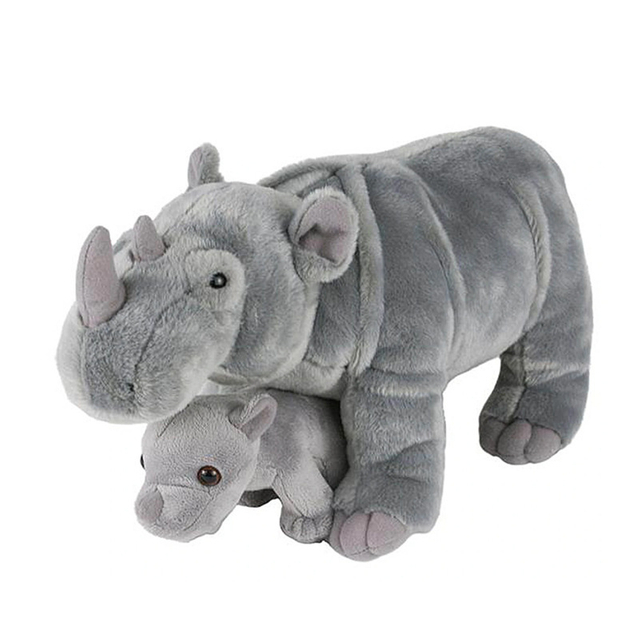 Плюшевая игрушка-талисман, мягкая кукла-носорог для матери и ребенка