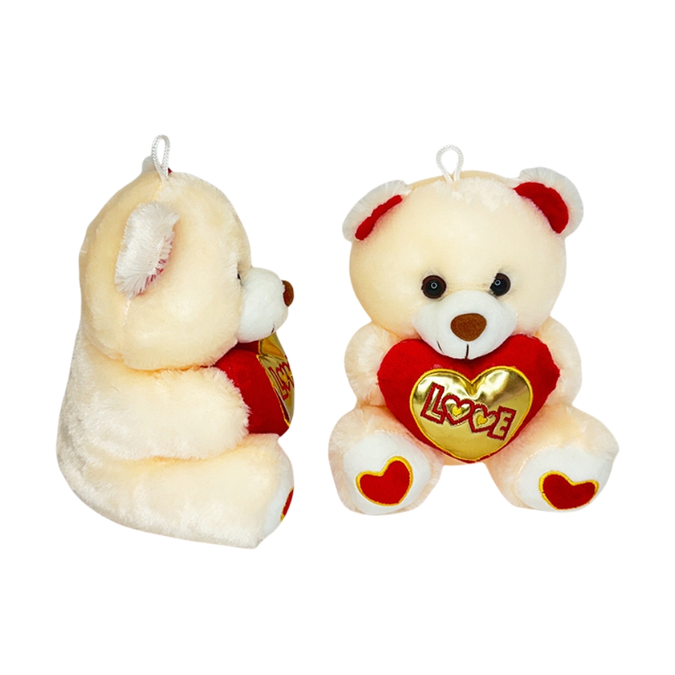 Mukautettu pehmot&auml;ytetty heijastava Love Teddy Bear -leluavaimenper&auml;