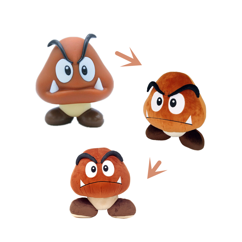 Nintendo Mushroom Super Mario Goomba Cartoon OEM Plysch mjuk anpassad djurleksak