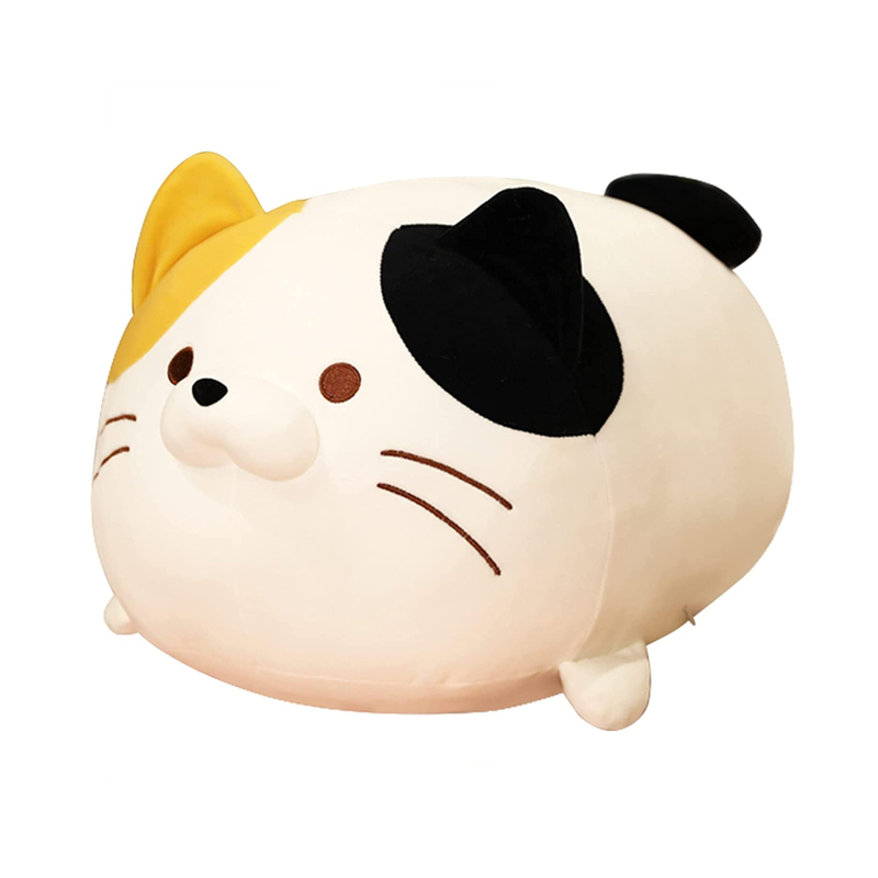 Amortiguador relleno felpa redonda gorda del juguete de la almohada del algod&oacute;n del super suave del gato del cuerpo redondo