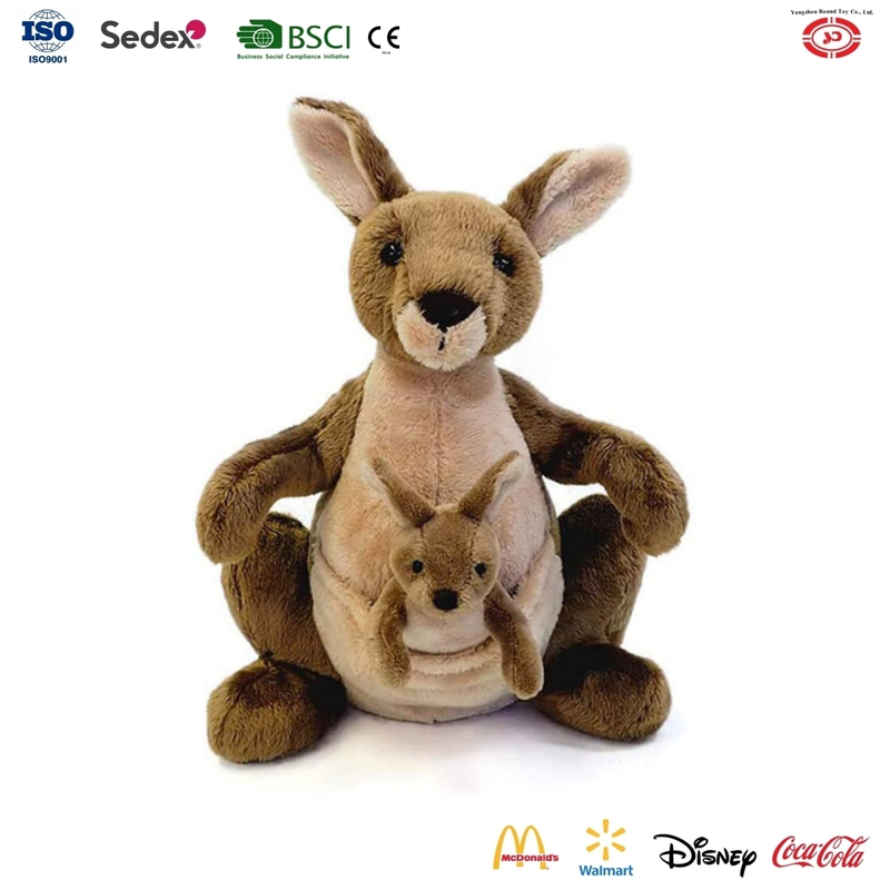 Cangar&uacute; Plush Stuffed R&eacute;ala&iacute;och YD-BD063 le Br&eacute;ag&aacute;n Bronntanais Leana&iacute; Ainmhithe Ainmhithe Joey Soft