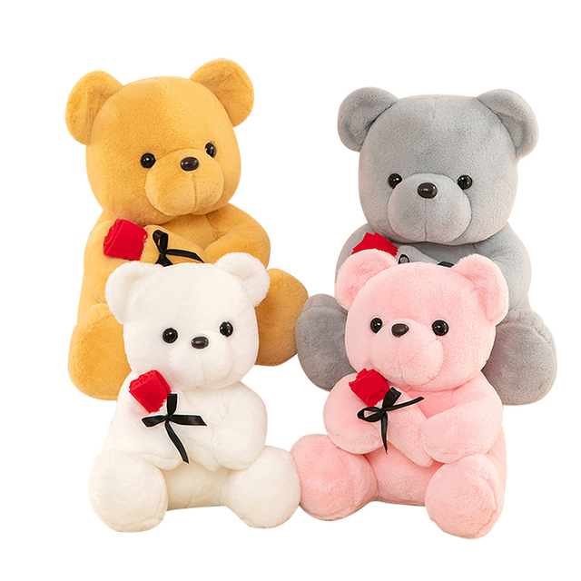Kreativ plysj fylt blomst fluffy bamse leketøy dukke for kjæreste