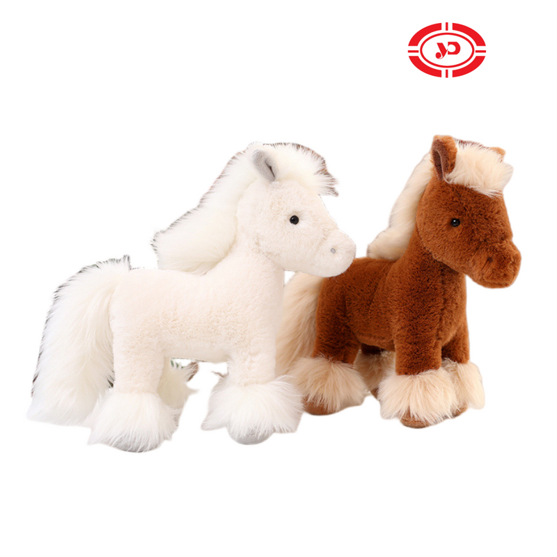 Poup&eacute;e en peluche personnalis&eacute;e, mascotte en peluche, jouet de cheval simul&eacute;