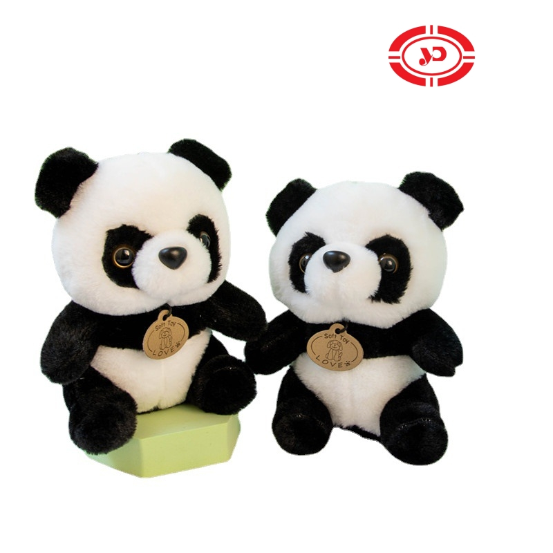 Widget Mainan Panda Comel Kartun Sumbat Rantai Kunci Mewah Tersuai