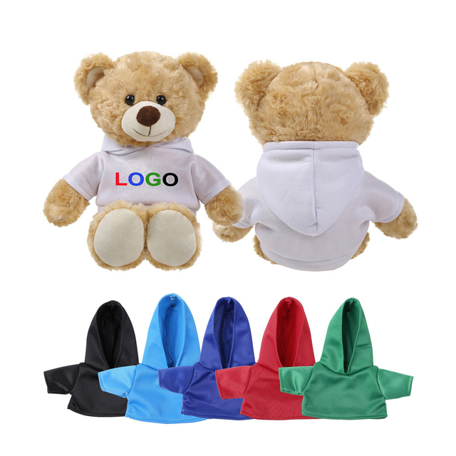 Жеке логотип Plush толтырылған футболкалық футболка Тедди аюы