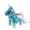Pailletter Plys Reflekterende tegneserie Unicorn Toy Girl Crossbody taske