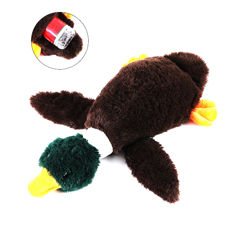 Custom Pet Plush Stuffed Wild Goose Duck Squeaky Dog Chew Toy