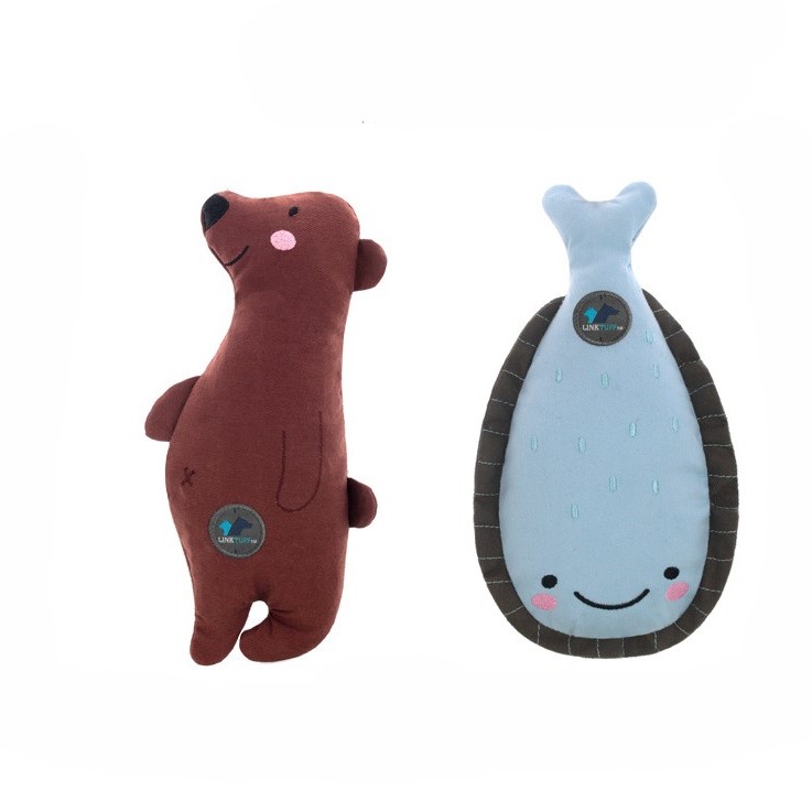 Raraunga Pet Plush Stuffed Cartoon Dog Molar Chew Squeaky Toy