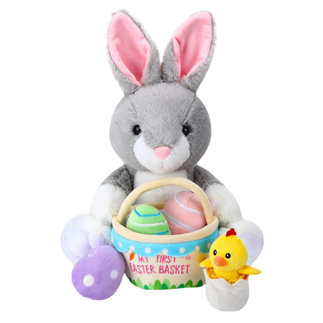 Trang tr&iacute; tiệc ng&agrave;y lễ Thỏ nhồi b&ocirc;ng sang trọng với trứng Phục sinh Chăn Bộ đồ chơi