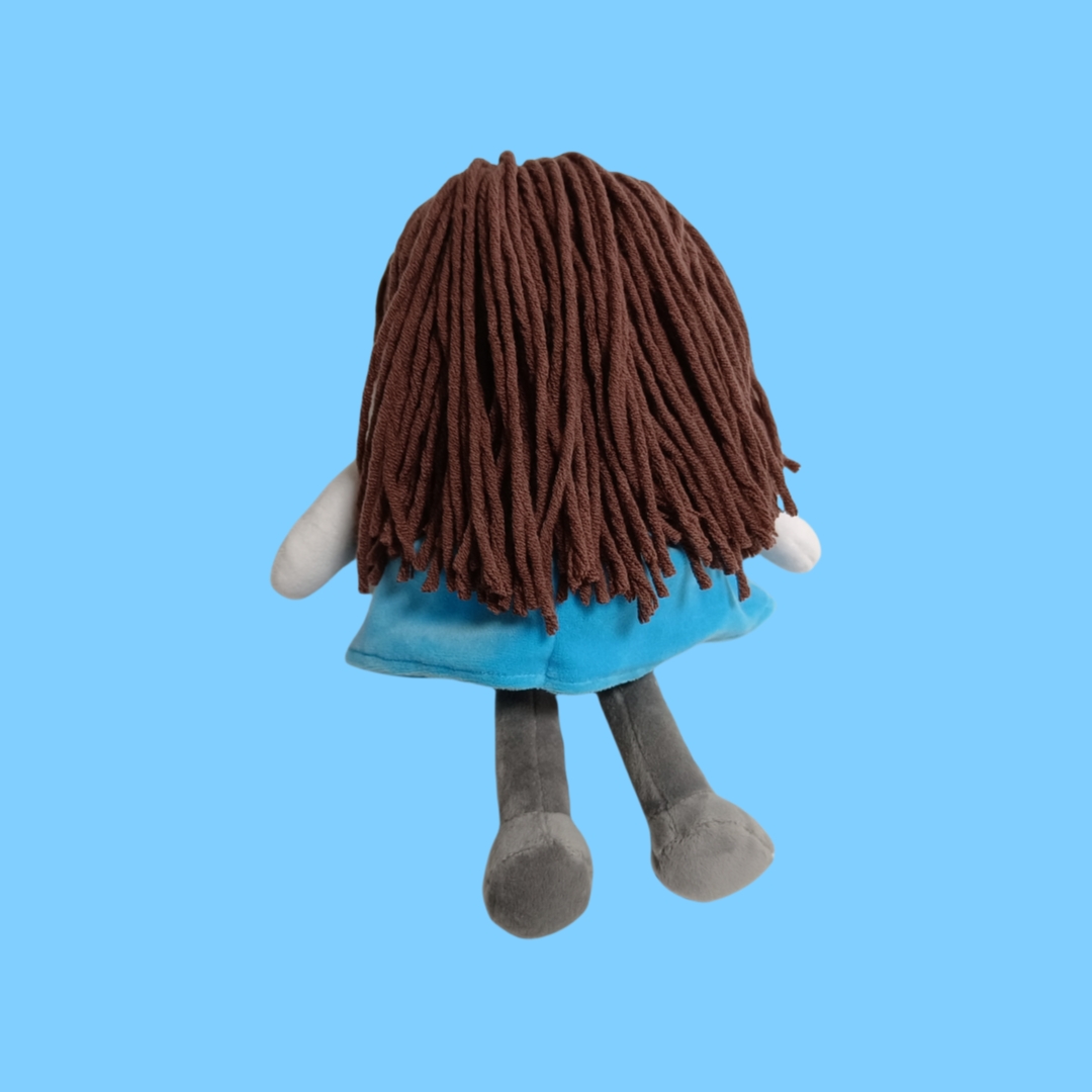 Rag-Pl&uuml;sch-M&auml;dchenpuppe mit Wollgarn-Haar-Geschenkspielzeug