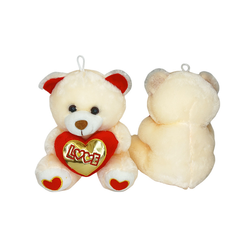 Mukautettu pehmot&auml;ytetty heijastava Love Teddy Bear -leluavaimenper&auml;