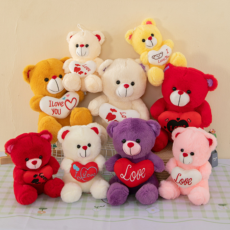 Gepasmaakte sagte gevulde sagte liefde Teddiebeer Speelgoed Valentynsdaggeskenk