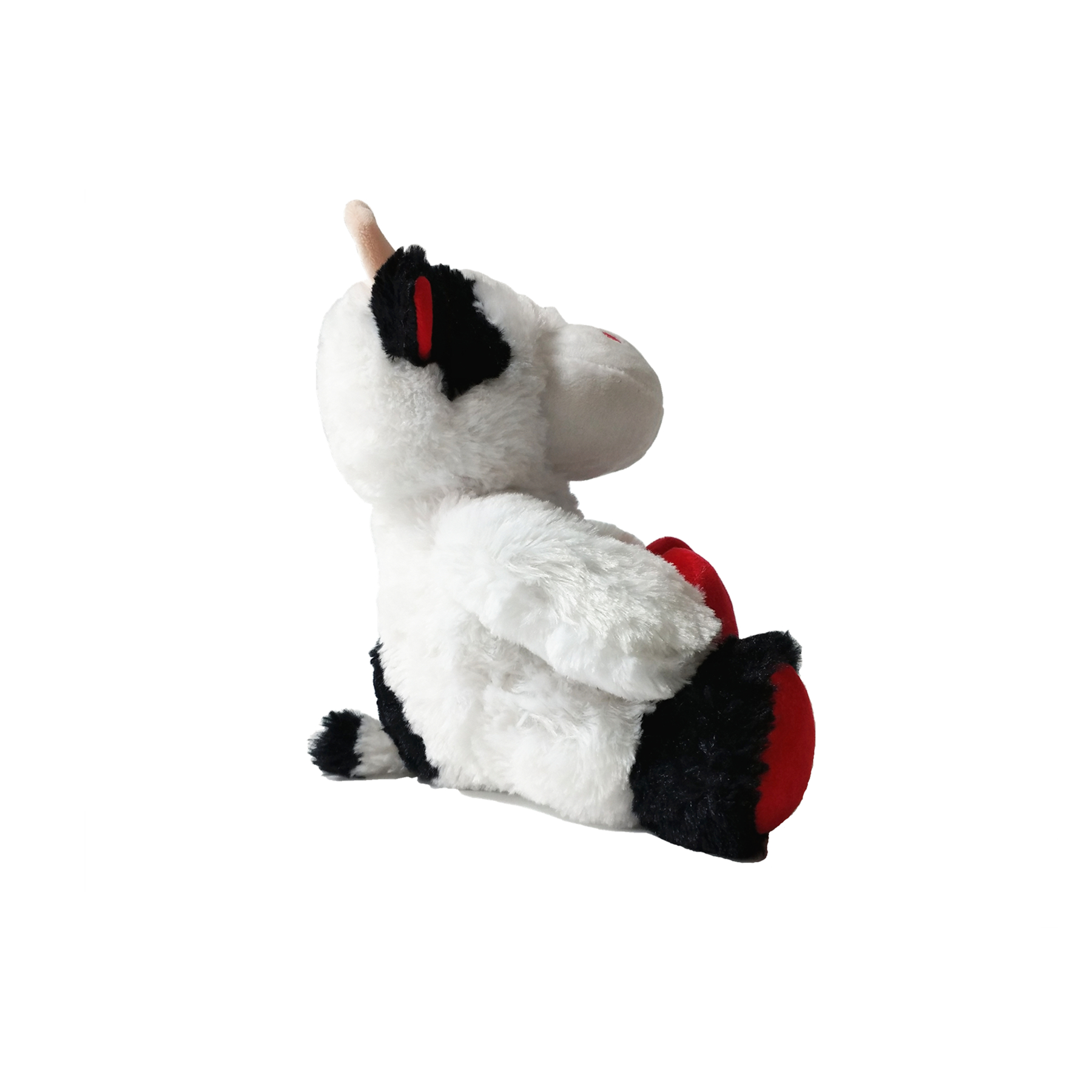 Valentines Day Cow Fluffy Soft Sitting Animal OEM Plush Stuffed Factory Toy na may Puso
