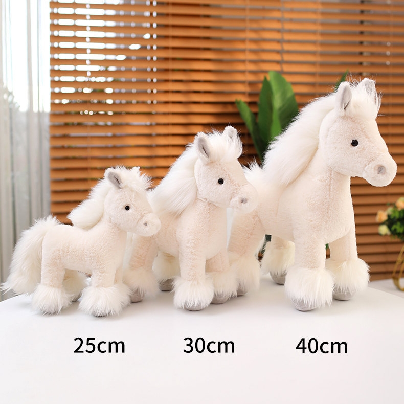 Poup&eacute;e en peluche personnalis&eacute;e, mascotte en peluche, jouet de cheval simul&eacute;