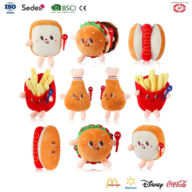 Food Plush Simulation Hamburger Hot Dog Hot Dog fritte giocattolo