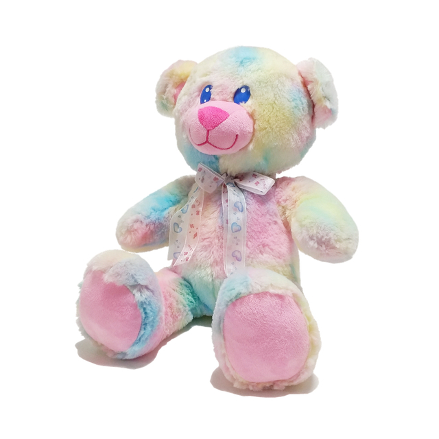 Fluffy blød plys regnbue siddende dyre tilpasset børn gave bamse legetøj