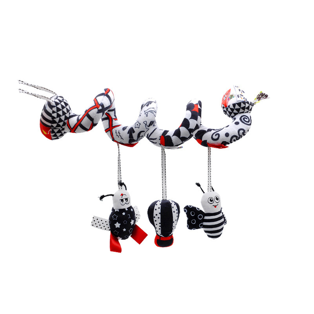 Custom Plüsch gefüllte Schlange Biene Bell Squeaker Baby begleiten Spielzeug