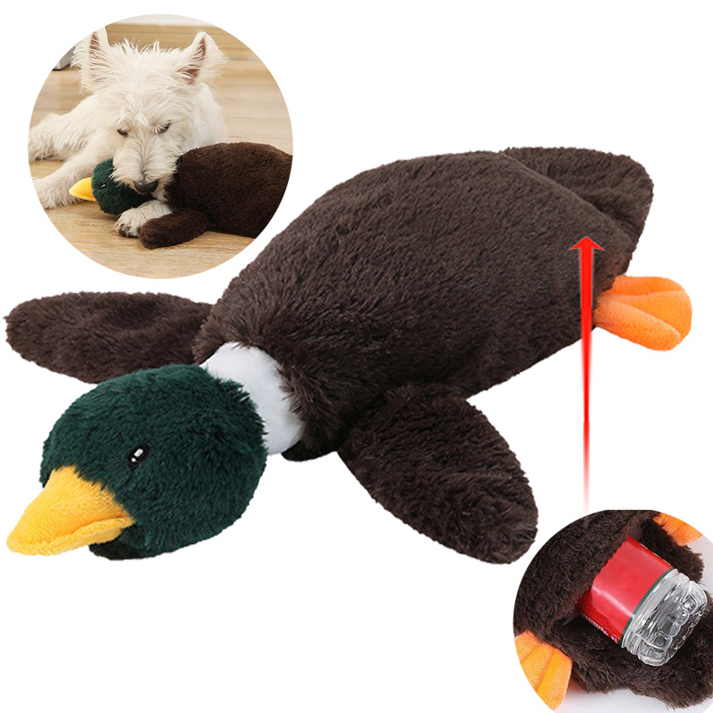 Custom Pet Plush Stuffed Wild Goose Duck Squeaky Dog Chew Toy