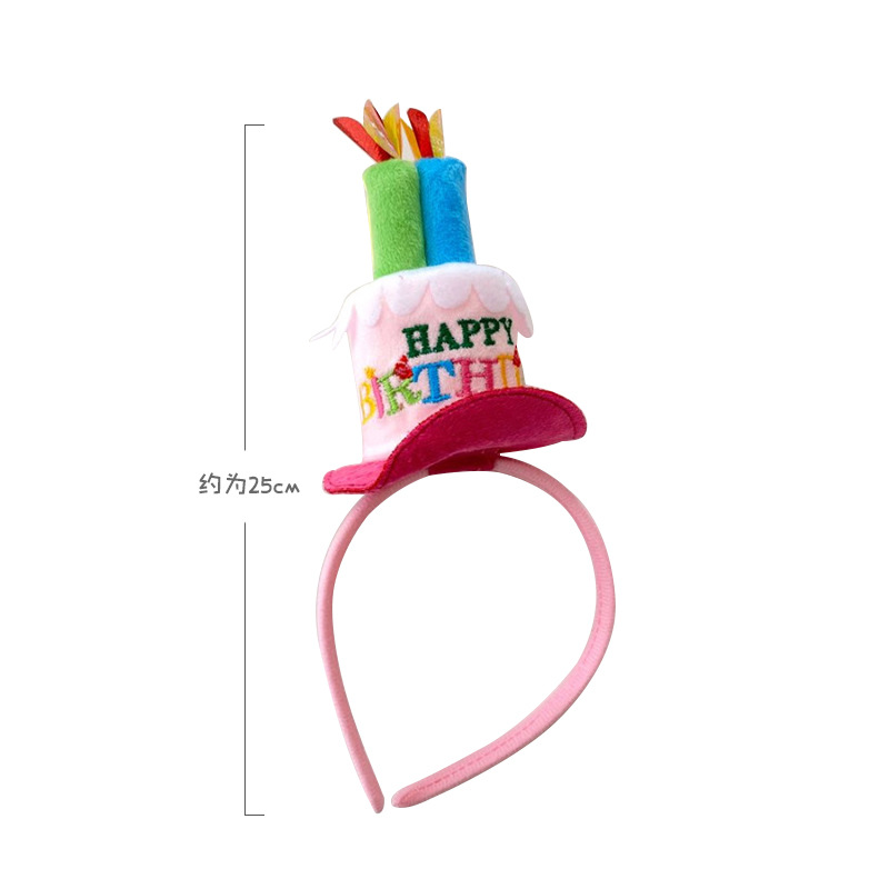Verjaardagsfeestje Decoratie Pluche Taart Hoofdband voor kinderen