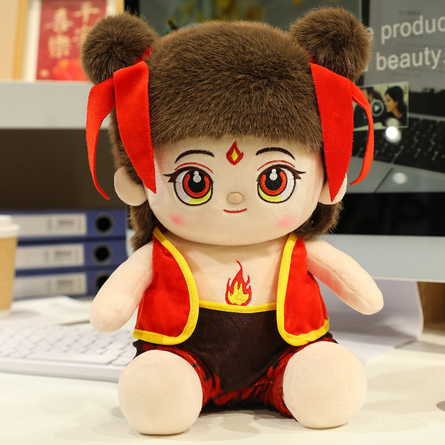 Nezha Brave Boy Plyšov&aacute; plyšov&aacute; fig&uacute;rka z filmu Vlastn&aacute; hračka