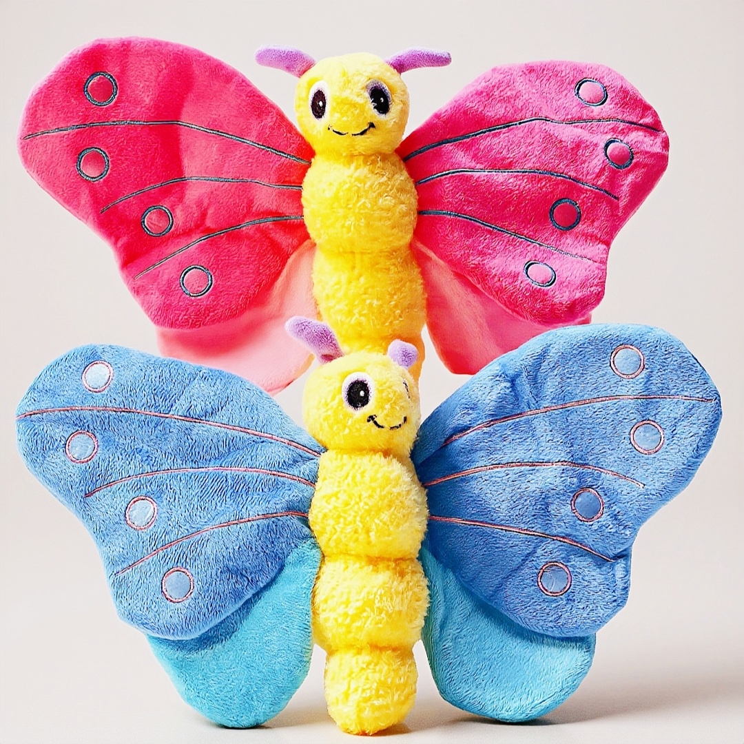 Butterfly Custom Plush Soft Dog Squeaky Nh&agrave; m&aacute;y b&aacute;n bu&ocirc;n Pet Chewy Đồ chơi