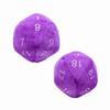 Jumbo D20 նորույթ Dice պլյուշ տարբեր գույներով սպիտակ համարակալմամբ փափուկ լցոնված OEM խաղալիքներով